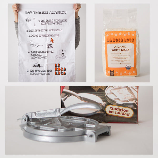 Tortilla press gift set